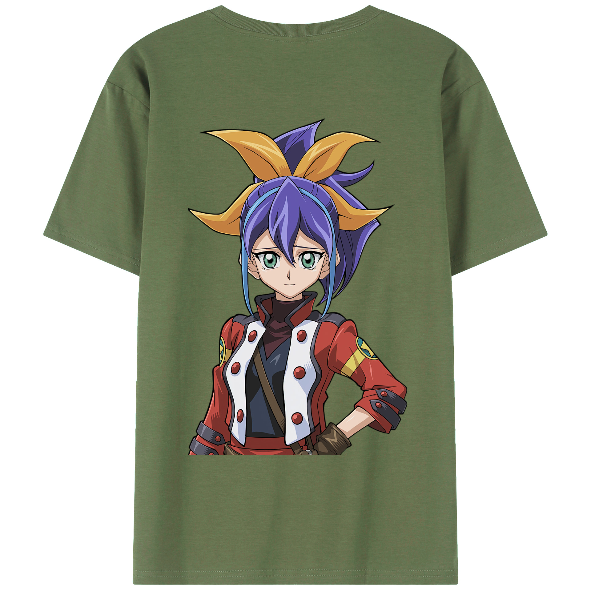 （画像用） 遊☆戯☆王 Yu-Gi-Oh! 綿100％ メンズ半袖Tシャツ（バックプリント） 通気性